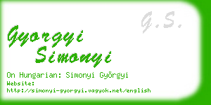 gyorgyi simonyi business card